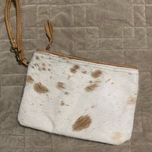 Beautiful cowhide wristlet